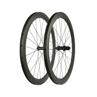 Carbon Road Bike Disc Brake Wheels Clincher TLR Wheelset 38/45/50mm Depth 25mm Width (45mm SHIMAN0 11s)