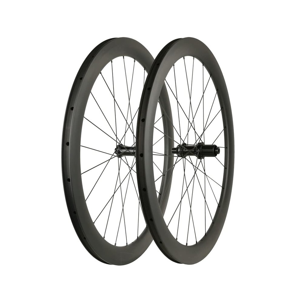 Carbon Road Bike Disc Brake Wheels Clincher TLR Wheelset 38/45/50mm Depth 25mm Width (45mm SHIMAN0 11s)