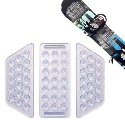 BOXOB Set of 3pcs Stomp Pad, Clear Anti-Slip Snowboard Stomp Pads Snowboard Grip Pad for Snowboarding