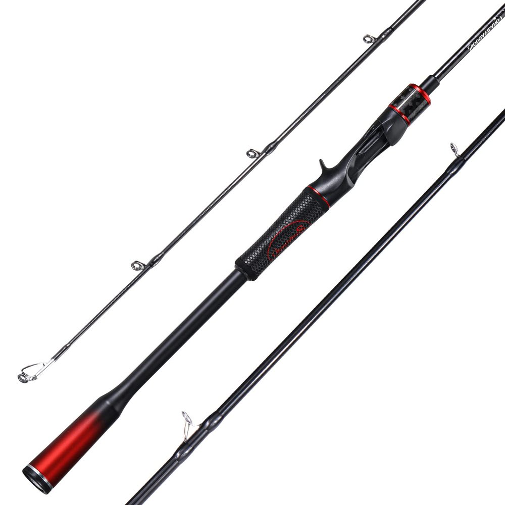 Sougayilang Fishing Rods, Spinning Rods and Casting Fishing Rods, with Full Carbon Fiber Handle, 24T Carbon Fiber 2PCS Fishing Pole for Long Casting Bass, Trout, PanfishCast-7'
