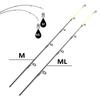 65cm 2Tips Ice Fishing Rod Winter Rod Reel Combos Fishing Reel Set Rod Pole Tackle Carbon Pole Ice Rod with Reel Pikes Fish Pole (Color : Rod and Reel) view 4