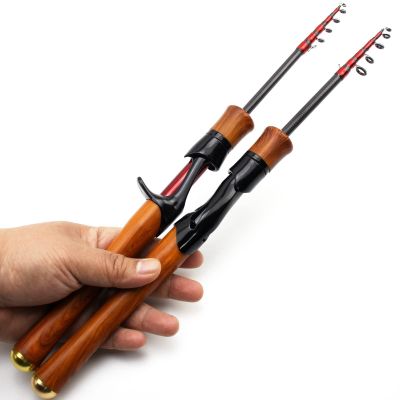 1.68m 1.85m Pocket Rod Carbon Mini Ultra Light Telescopic Fishing Rod UL Slow Casting Spinning Lure Rod Test 1-5g Stream Small Fish Pole (Color : Casting Rod, Length : 168cm)