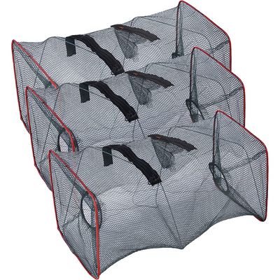3pcs Collapsible Crab Trap Lobster Net Beach Net Shrimp Trap Minnow Fishing Compact Easy to Carry for Camping Fishing Random