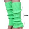 Bluelans Womens Fashion Leg Warmers Adult Junior 80s Ribbed Knitted Long Socks for Party Sports Casual Socks White view 2