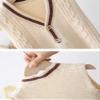 Yimutian Baby Boys Girls V-Neck Knitted Sweater Vest Kids Knit Sweater Vest Sleeveless Pullover Waistcoat Beige 3-4T view 2