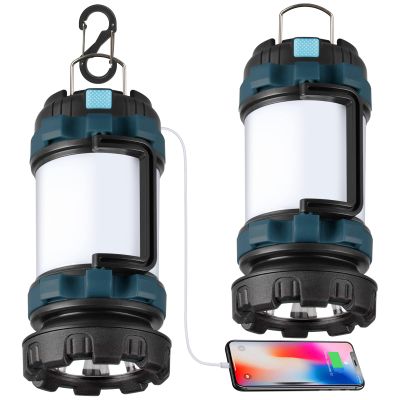 BOBKID 2 Pack Camping Lantern, Outdoor LED Camping Light, Rechargeable Flashlights with 1000LM, 6 Modes, IPX5 Waterproof Portable Emergency Camp Light for Hurricane Survival - Blue