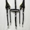 Amazing Horse Stuff Stylish 5 Point Breastplate & Martingle Decorated with Sparkling Stones (Black, Full) view 1