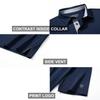M MAELREG Mens Pique Polo Shirts Short Sleeve Performance Moisture Wicking Quick Dry Casual Golf Shirts for Men Navy view 4