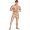 Freebily Men's One Piece Sports Yoga Full Bodysuits Workout Tights Hot Pants High Elastic Jumpsuits Coffee X-Large view 3
