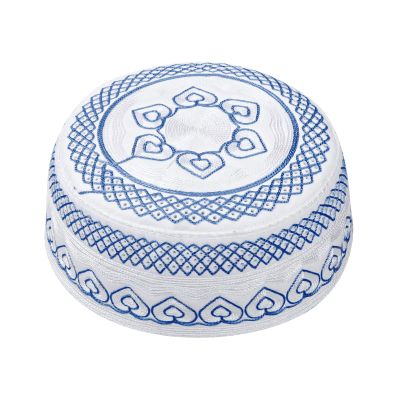 Men's Embroidered Kufi Muslim Prayer Hat Islam Religious Skull Cap Young Boys Breathable Arabic Messianic Praying Headwear Summer Sun Hat Beanie Ramadan Eid Caps