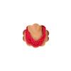 Wiwpar Simulated Pearl Cluster Chunky Pearl Bead Necklace Multi Strand Twisted Pink Pearl Statement Bib Collar Necklace Pearl Necklace and Earring Set for Prom (pink) view 1