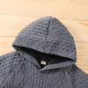 Toddler Boys Girls Clothes Long Sleeve Knit Hooded Sweatshirt Tops Solid Pants Trousers 2PCS Winter (Grey, 2-3 Years) view 4