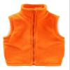Kids Girls Boys Polar Fleece Vest Winter Thick Warm Outerwear Sleeveless Stand Collar Jacket Zipper Up Waistcoat Orange 2-3T view 1