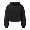 tuduoms Women's Winter Cropped Puffer Jacket Fashion Warm Oversized Stand Collar Quilted Lightweight Puffy Short Down Coat view 4