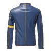 Maiyifu-GJ Men's Vintage Distressed Biker Leather Jacket Retro Slim Fit Motorcycle Biker Jacket Casual Zip Up Bomber Coat (Dark Blue,XX-Large) view 2