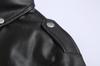 Maiyifu-GJ Leather Motorcycle Jackets for Men Faux PU Leather Lapel Moto Jacket Vintage Asymmetric Zip Up Belt Biker Coat (Black,Medium) view 2