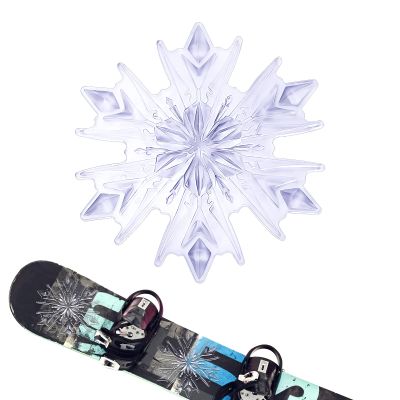 Snowboard Stomp Pad, 3D Clear Snowflake Stomp Pad Snowboard Grip Pad for Snowboarding