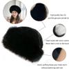EUBUY Faux Fur Winter Hat for Women - Fluffy Warm Russian Style Ladies Hat in Black view 2