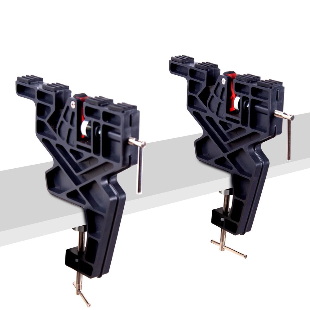 IGOSKI Ski and Snowboard Vice, No-Slip Vise Grips, Upgrade Adjustable Tuning and Waxing Ski Vice with Horizontal and Vertical Working Positions, Secure Board Grip Center Arm