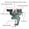 IGOSKI Ski and Snowboard Vice, No-Slip Vise Grips, Upgrade Adjustable Tuning and Waxing Ski Vice with Horizontal and Vertical Working Positions, Secure Board Grip Center Arm view 4
