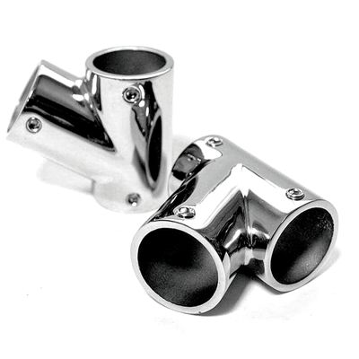 2Pack Boat Hand Rail Fitting - 60 Degree Tee-316 Marine Stainless Steel 22/25mm Water Sports Rowing Boats Accessories(Left/Right Each one) (Inner Diameter: 7/8inch)