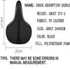 ELORES Bike Seat, Ergonomic Memory Cotton Filled Leather Wide Bicycle Saddle, view 4