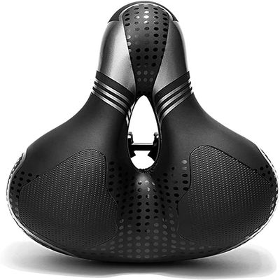 ELORES Bike Seat, Comfort Memory Foam Waterproof Bike Cushion, Bicycle Seat with Reflective Tape
