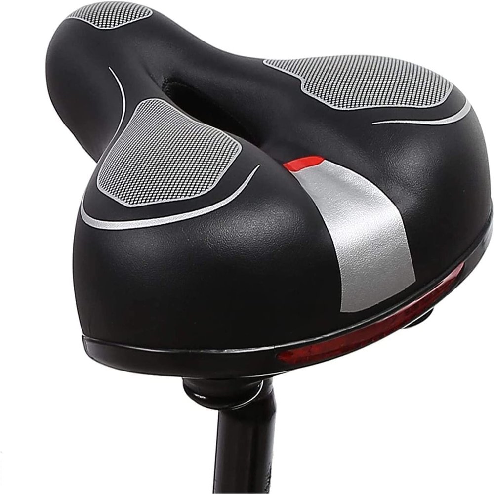 ELORES Bike Seat - Waterproof Comfortable Bicycle Saddle for Women and Men, Soft Wide Memory Foam Gel Bike Cushion,Fit for Exercise Bike and Outdoor BikesImprove Comfort with Good Breathable Effect
