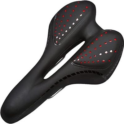 ELORES Bike Seat, Comfort Memory Foam Waterproof Bike Cushion with Cooling Vents & Metal Seat Arch