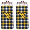 College Team Logo Ultra Slim Beer 12oz Can Holder Coolers - 2-Pack (West Virginia (Mountaineers) - Plaid Collapsible) view 1