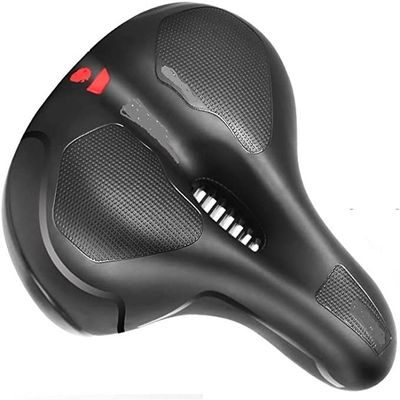 ELORES Bike Seat - Waterproof Comfortable Bicycle Saddle for Women and Men, Soft Wide Memory Foam Gel Bike Cushion,Fit for Exercise Bike and Outdoor BikesImprove Comfort with Good Breathable Effect