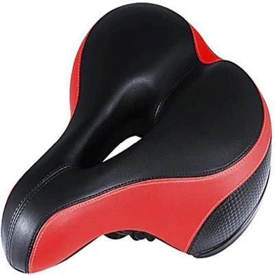 ELORES Bike Seat, Memory Foam Bicycle Saddle, Waterproof Hollow Breathable with Rear Full Prism Reflector