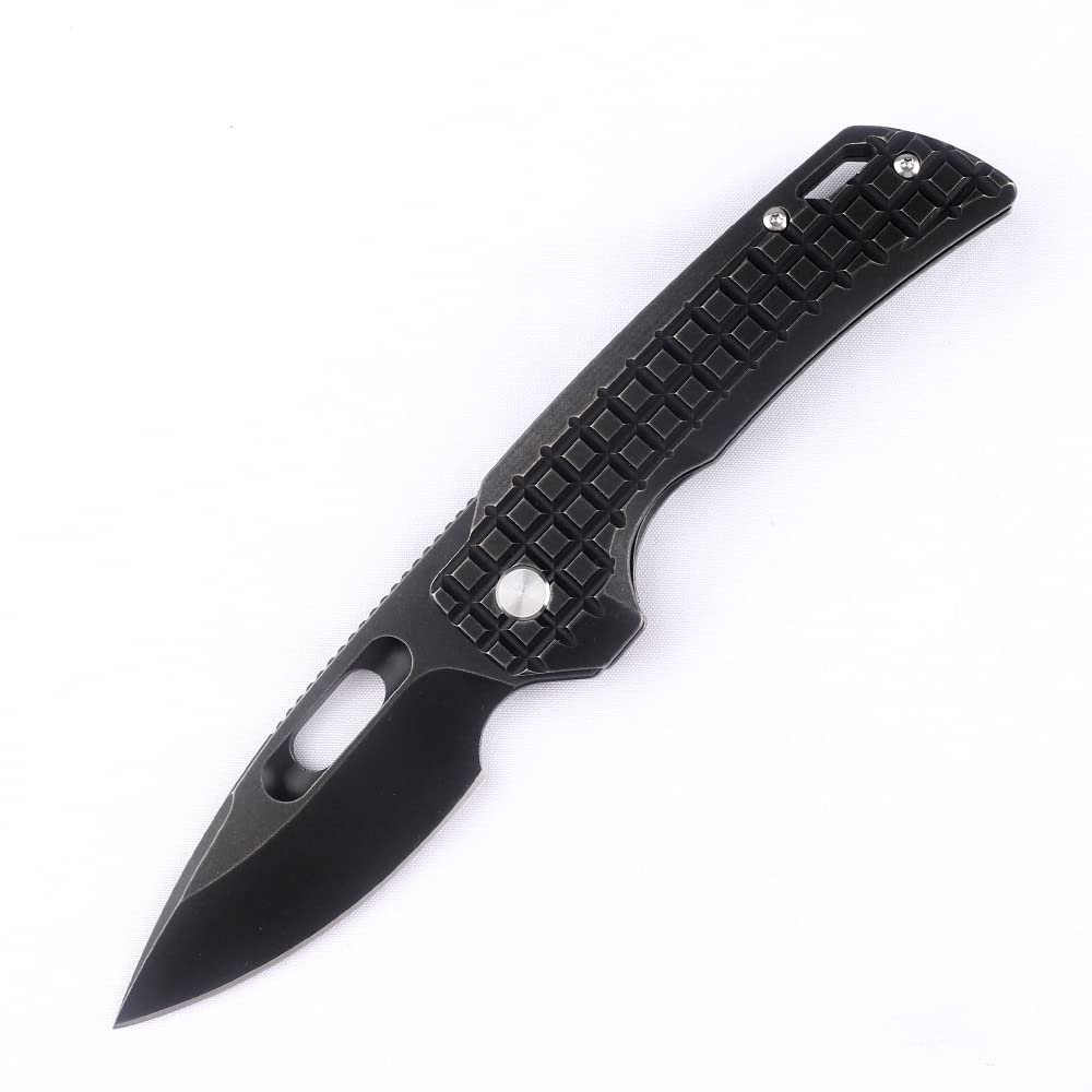 JEABROTHER pocket knife turner M390 steel sheet titanium handle folding knife ball bearing, with clip, for camping survival and EDC