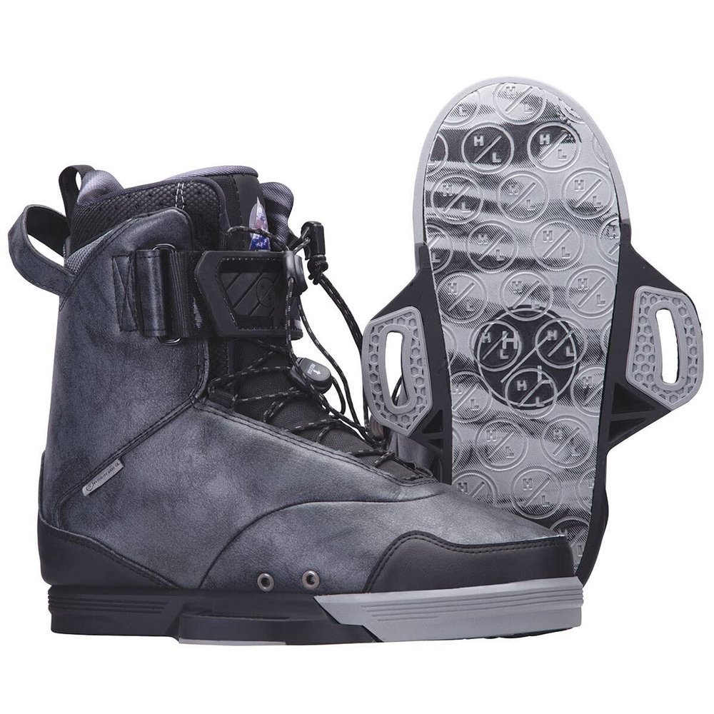 Hyperlite Defacto Mens Wakeboard Bindings Black/Grey 12