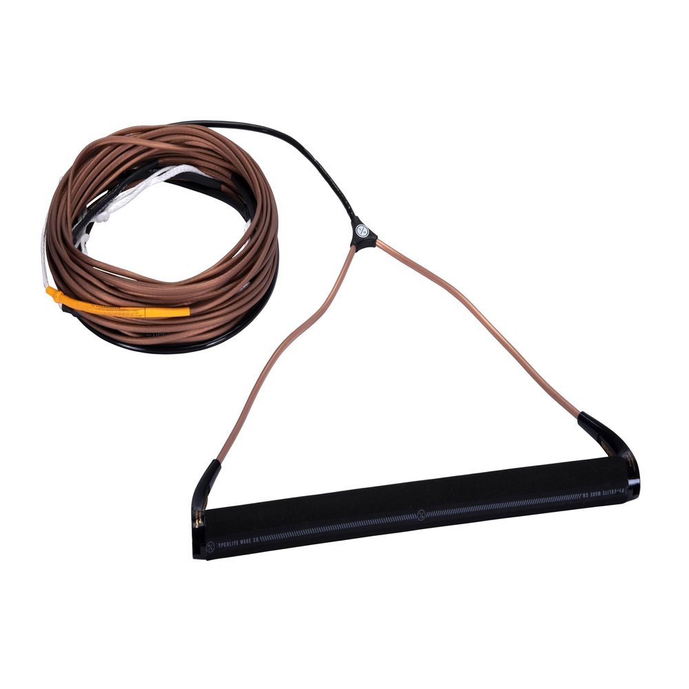 Hyperlite Rusty Pro Mens Wakeboard Handle W/Flat Line Combo Gold/Black 85ft
