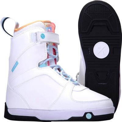 Hyperlite Aries Womens Wakeboard Bindings White/Black 7 (W)