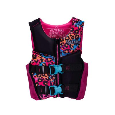 Hyperlite Indy CGA Girls Wakeboard Vest Pink/Black Sz S (50 to 75lbs)