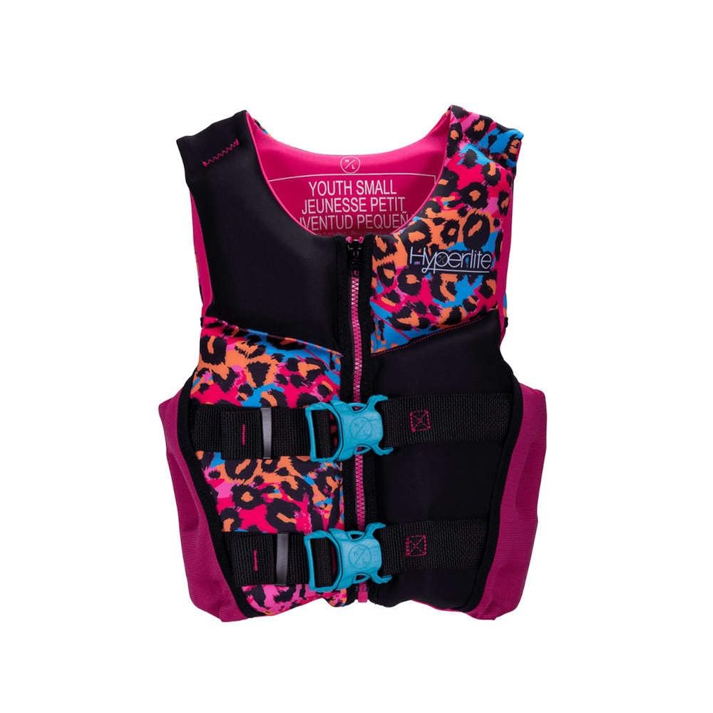Hyperlite Indy CGA Girls Wakeboard Vest Pink/Black Sz S (50 to 75lbs)