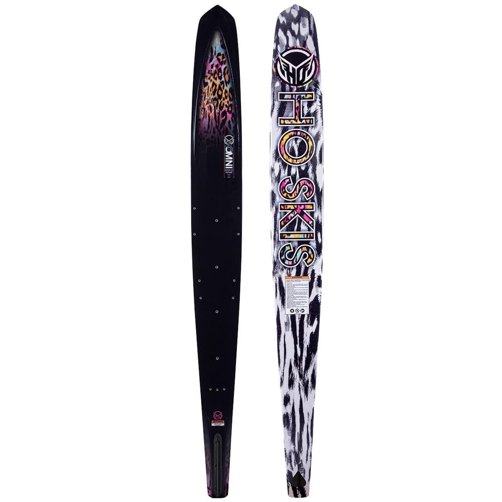 HO Future Omni Cheetah Kids Slalom Waterskis Black/Leopord 65in