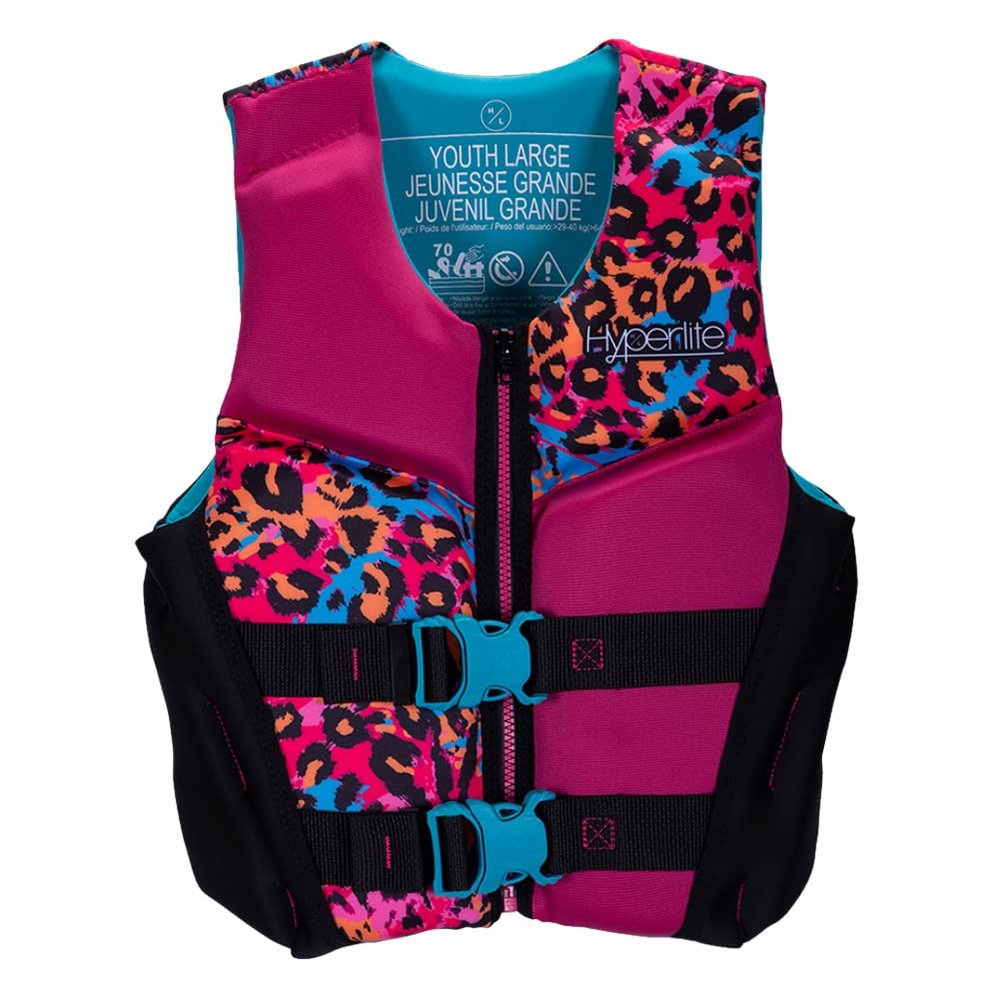 Hyperlite Indy CGA Girls Wakeboard Vest Pink/Black Size Large (65-90lbs)