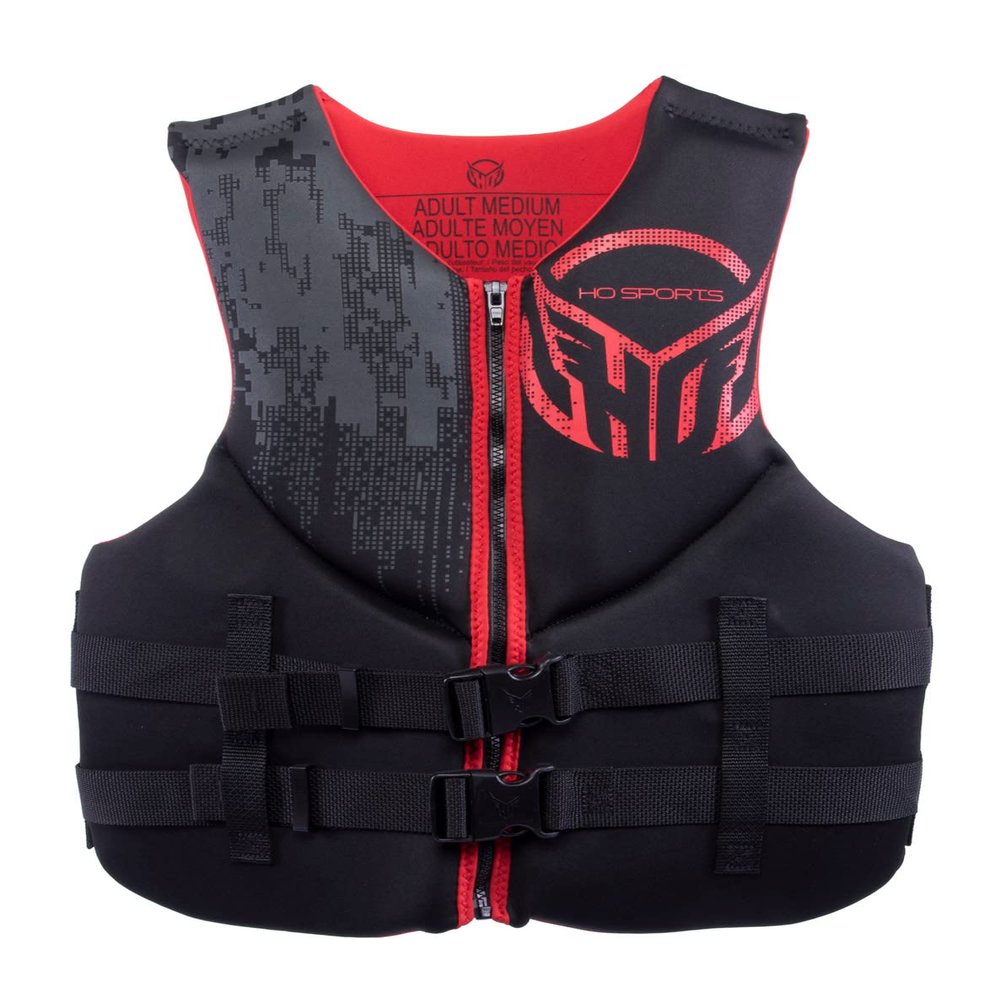 HO Pursuit CGA Mens Wakeboard Vest Black/Red Sz L