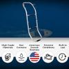 White Water  3-Step Removable Inflatable Boat Boarding Solution | 304 Stainless Steel Folding Design with Adjustable Lanyard and Carabiner for Boats, Yachts, Ships, Dinghies, Kayaks | AM1013S view 3