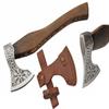 SZCO 18" Burnt Ash Wood Handle Nordic Fenrir Viking Axe with Leather Sheath, Brown (882458) view 1