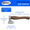 SZCO 18" Burnt Ash Wood Handle Nordic Fenrir Viking Axe with Leather Sheath, Brown (882458) view 3