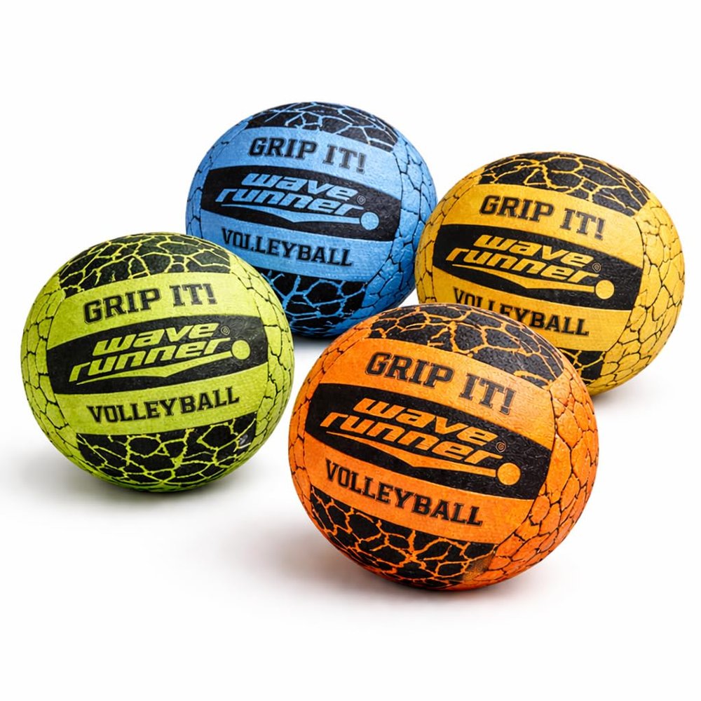 Wave Runner Waterproof Volleyball with Sure-Grip Technology - Beach & Pool Volley Ball for Kids, Teens, Adults | Outdoor Sports Gear for Day & Night Play