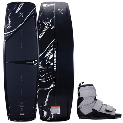 Hyperlite Cryptic Mens Wakeboard 134 W/Formula Bindings Black 134cm/(4-8)