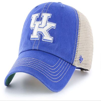 47 Kentucky Wildcats Mens Womens Trawler Clean Up Adjustable Snapback Royal Blue Team Color Logo Hat