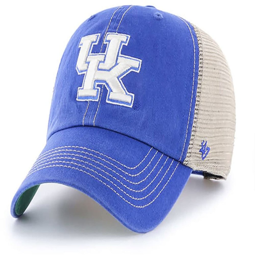 47 Kentucky Wildcats Mens Womens Trawler Clean Up Adjustable Snapback Royal Blue Team Color Logo Hat