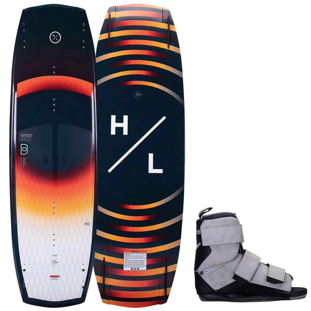 Hyperlite Baseline Mens Wakeboard 146 W/Formula Bindings Black/Orange 146cm/(10-14)