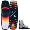 Hyperlite Baseline Mens Wakeboard 146 W/Formula Bindings Black/Orange 146cm/(10-14) view 1